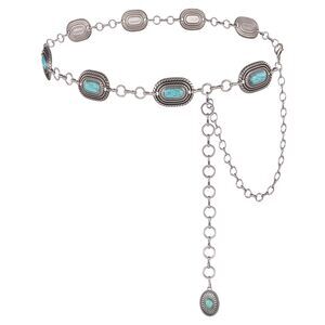 8143 Metal Chain Belt For Women, Metal Western Waist Belt Women For Dress,